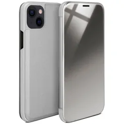 moex Clear View Cover für iPhone 13 – Spiegelnde klapp Hülle in Hochglanz Optik – Void Case