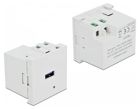 Delock Modul Easy 45 laadpoort met 1 x USB Type-A, Wit