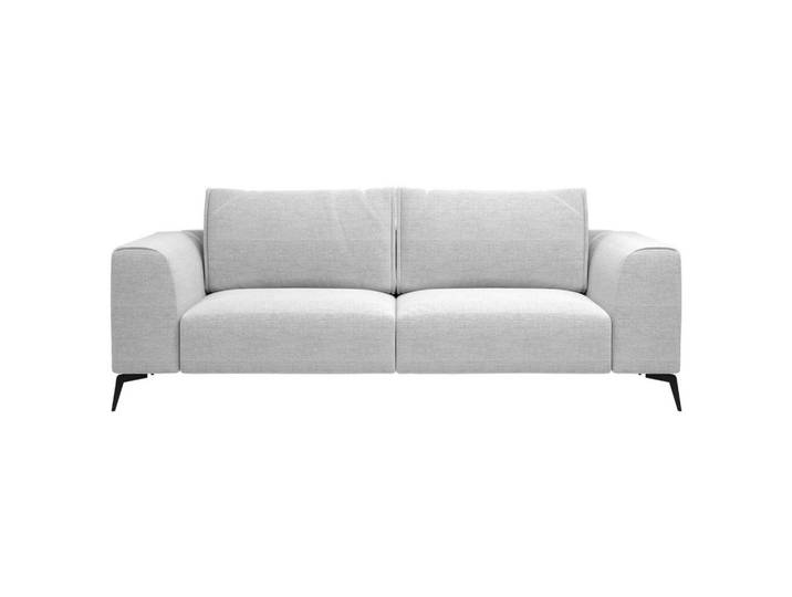 3-Sitzer-Sofa, Hellgrau, 246x87x88 cm, Holz & Textil, Wellenunterfederung, Modern, MID.YOU