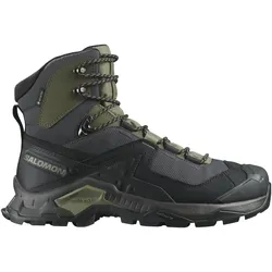 Salomon, Herren, Wanderschuhe, Quest Element GTX Black Deep Lichen Green (41 1/3), Grün, Schwarz