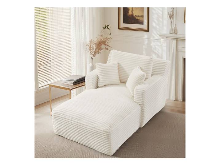 GLP Chaiselongue Bodensofa mit Schlaffunktion, Cord Chaiselongue Relaxsessel Schlafsofa ohne Montage