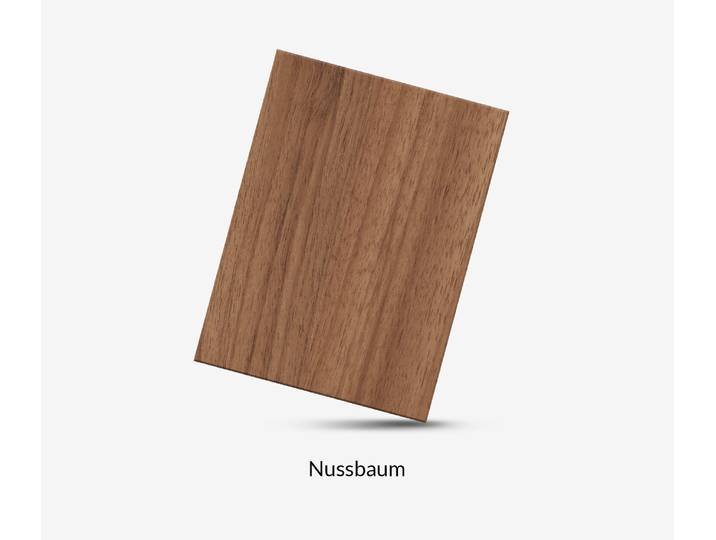 Freiform Tischplatte Melamin Dekor Nussbaum, 1800 x 800/1000 x 25 mm