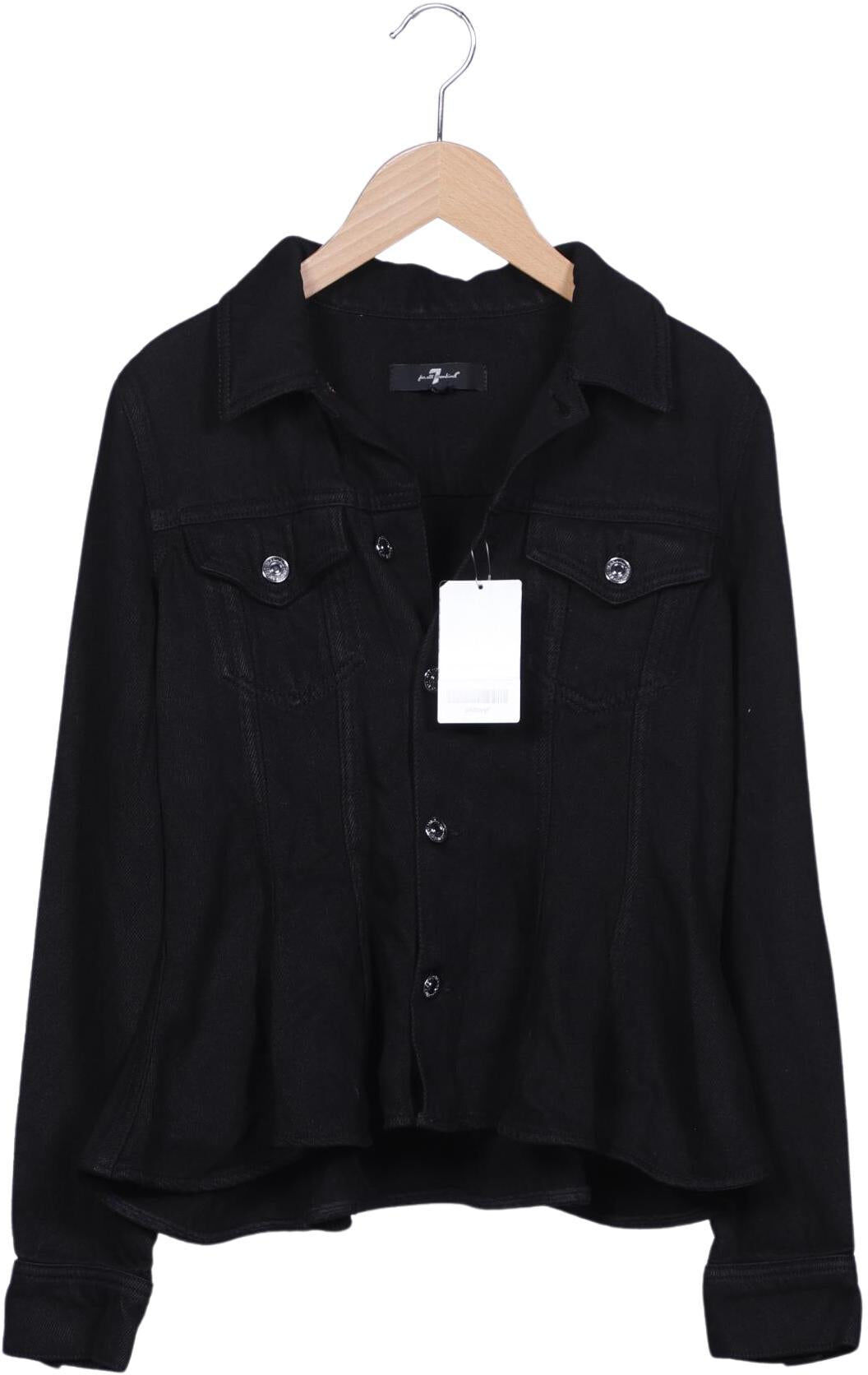 7 for all mankind Damen Jacke, Schwarz, Gr. XS, Lyocell - Second Hand