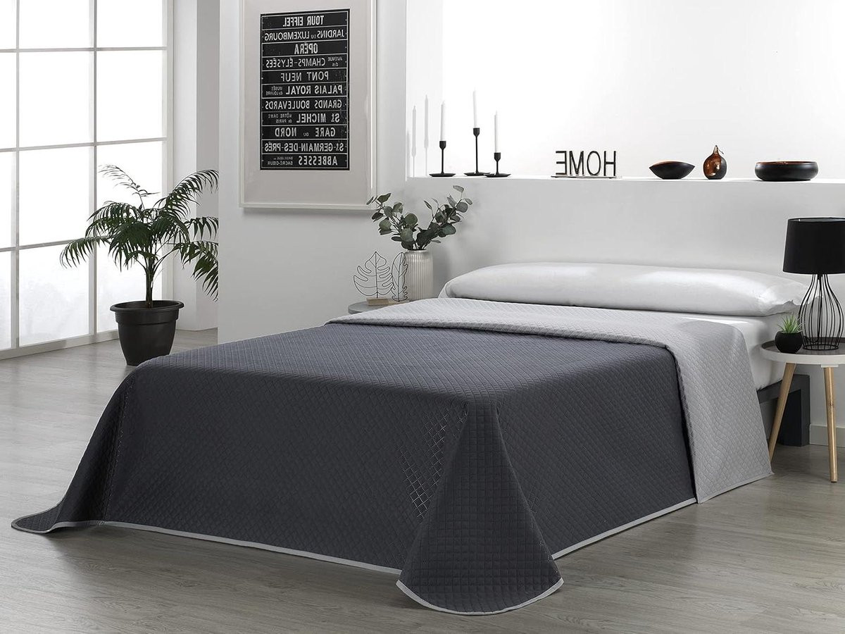 Cama Sprei Bouti Diamond Antracietgrijs 90 cm