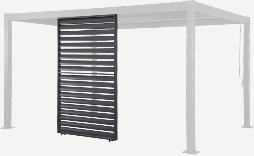 sweeek - Lamellenwand 130cm für Pergola Palace - Anthrazit