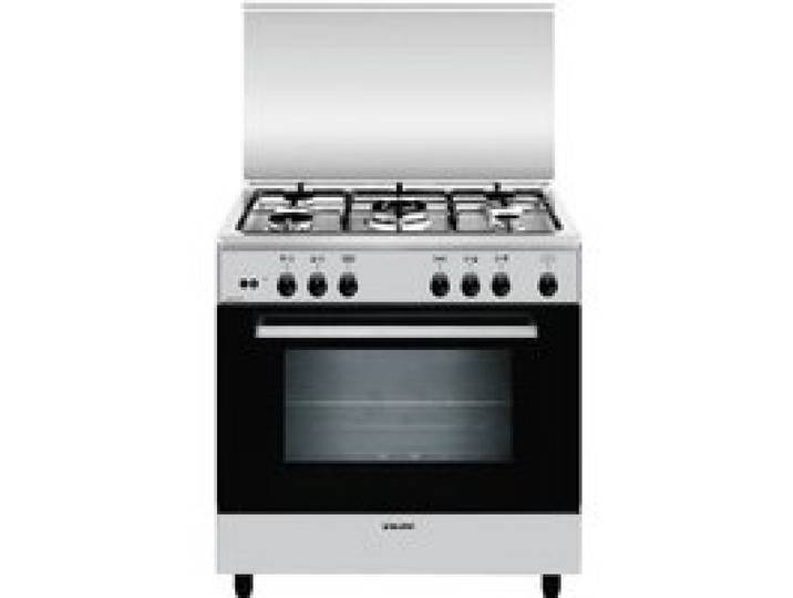 Cuisinière - Glem - A855GI - Acier inoxydable - 5 brûleurs - Four à gaz 95L