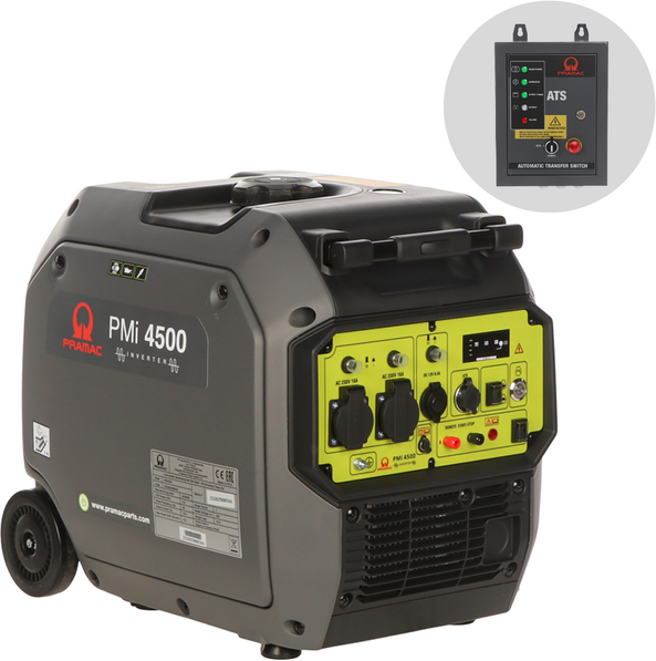 Pramac PMi 4500  Stromgenerator 4.2 kW  Dauerleistung 3,8 kW Einphasig 230 V- mit ATS-Einheit