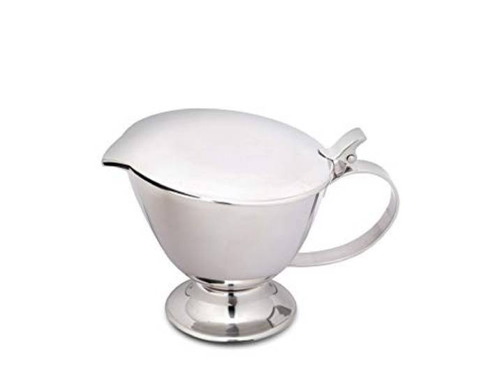 Weis Sauciere met deksel 450ml roestvrij staal zilver, afmetingen: 17cm x 12,3cm x 12cm, 15880