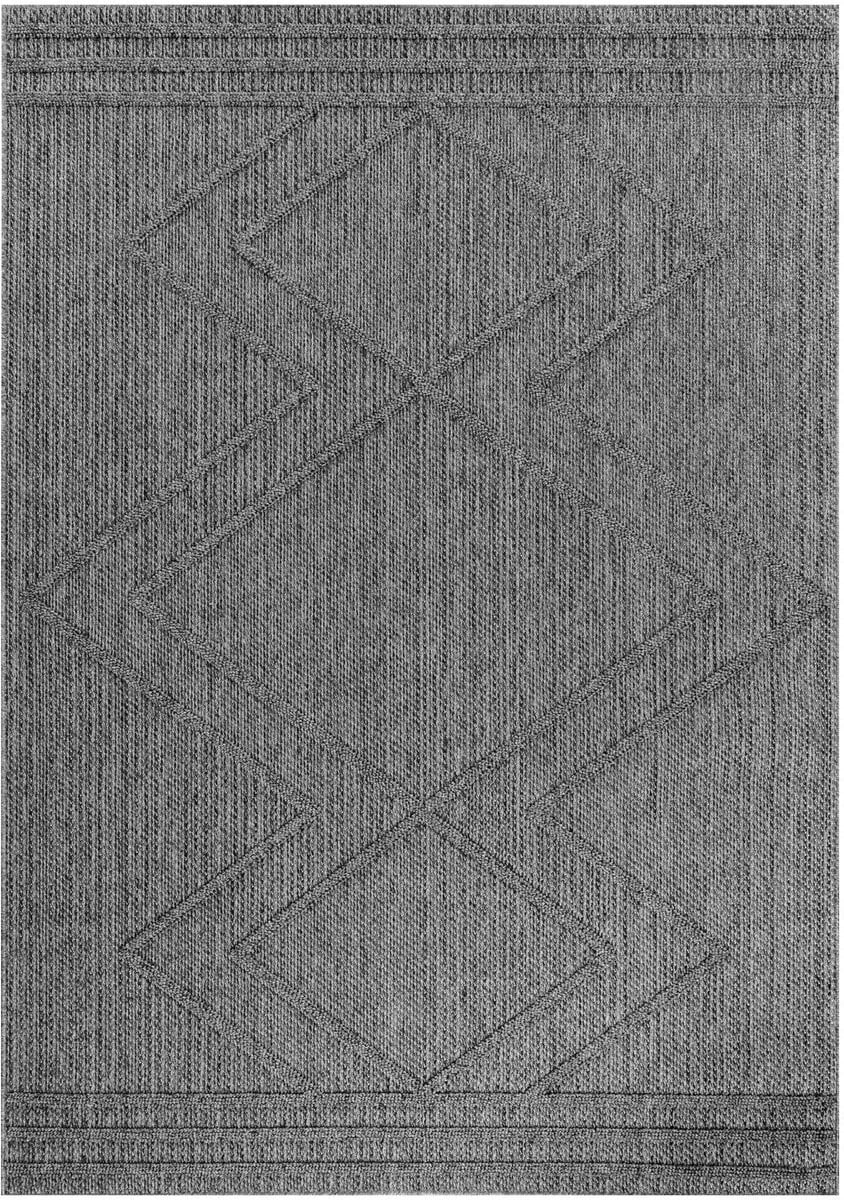 Scandinavisch Vloerkleed Patara Grijs Geometrisch 80x150 cm