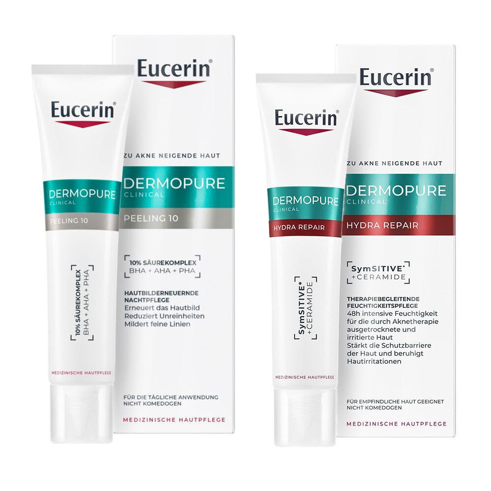 Eucerin Dermopure Clinical Peeling 10 - Nachtpflege + Hydra Rep 1 St Set