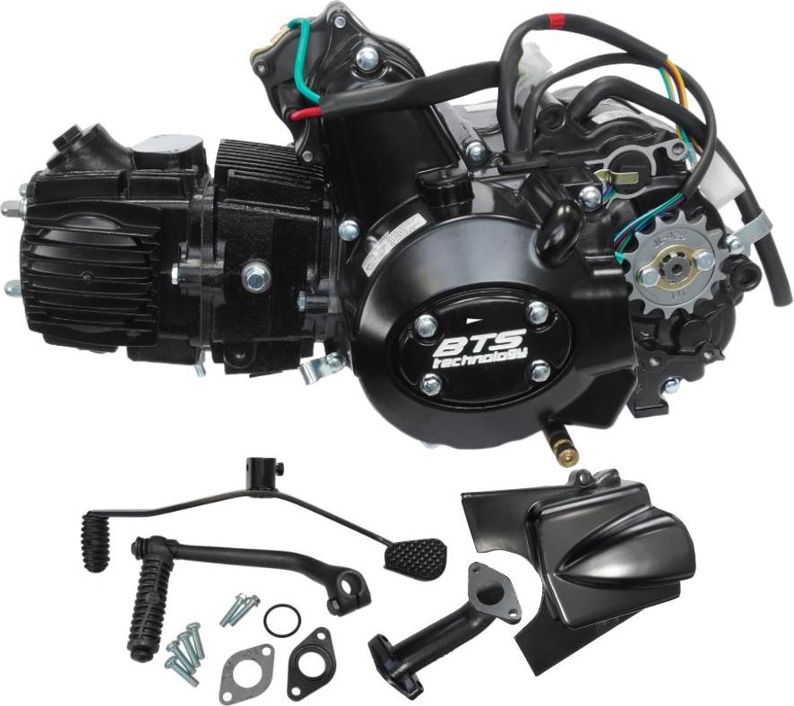 BTS 152FMH Horizontalmotor, 110 cm³, 4-Takt, 4-Gang-Schaltgetriebe, Schwarz