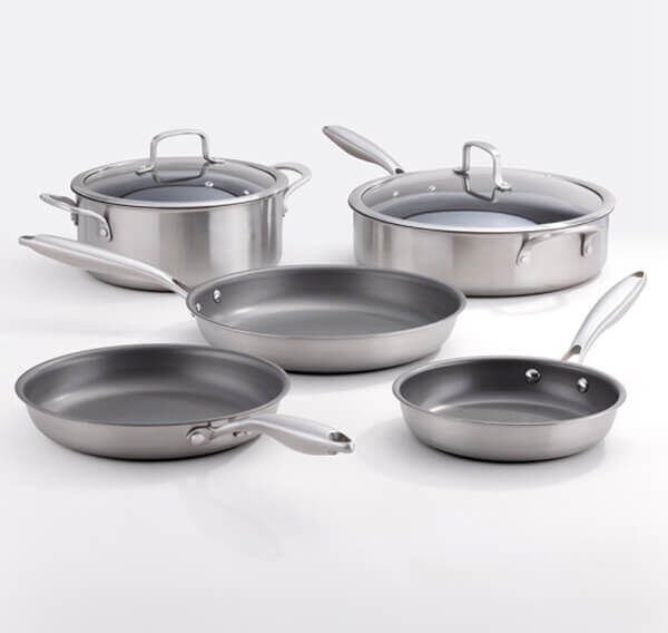 Stellar Zero 5 Piece Uncoated Cookware Bundle