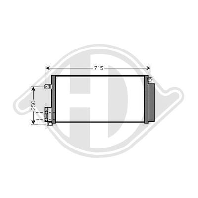 DIEDERICHS Kondensator, Klimaanlage dcc1624 für Opel Fiat