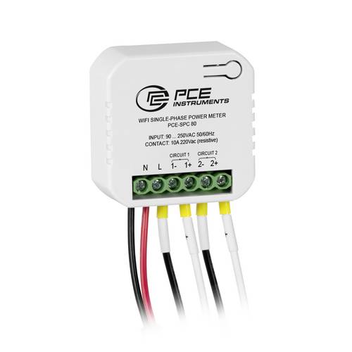 PCE Instruments PCE-SPC 80 |Wechselstrom 0 ... 80A |Auflösung 0,001A |A2-Kanal-Messung mit Stromwandler |App-Steuerung