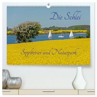Die Schlei - Segelrevier und Naturpark (hochwertiger Premium Wandkalender 2027 DIN A2 quer), Kunstdruck in Hochglanz