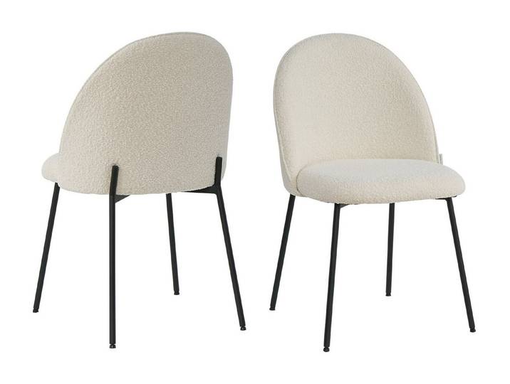 dynamic24 Esszimmerstuhl, Stuhl 2er-Set Stoff beige
