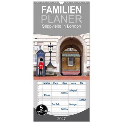 Familienplaner 2027 - Stippvisite in London mit 5 Spalten (Wandkalender, 21 x 45 cm) CALVENDO