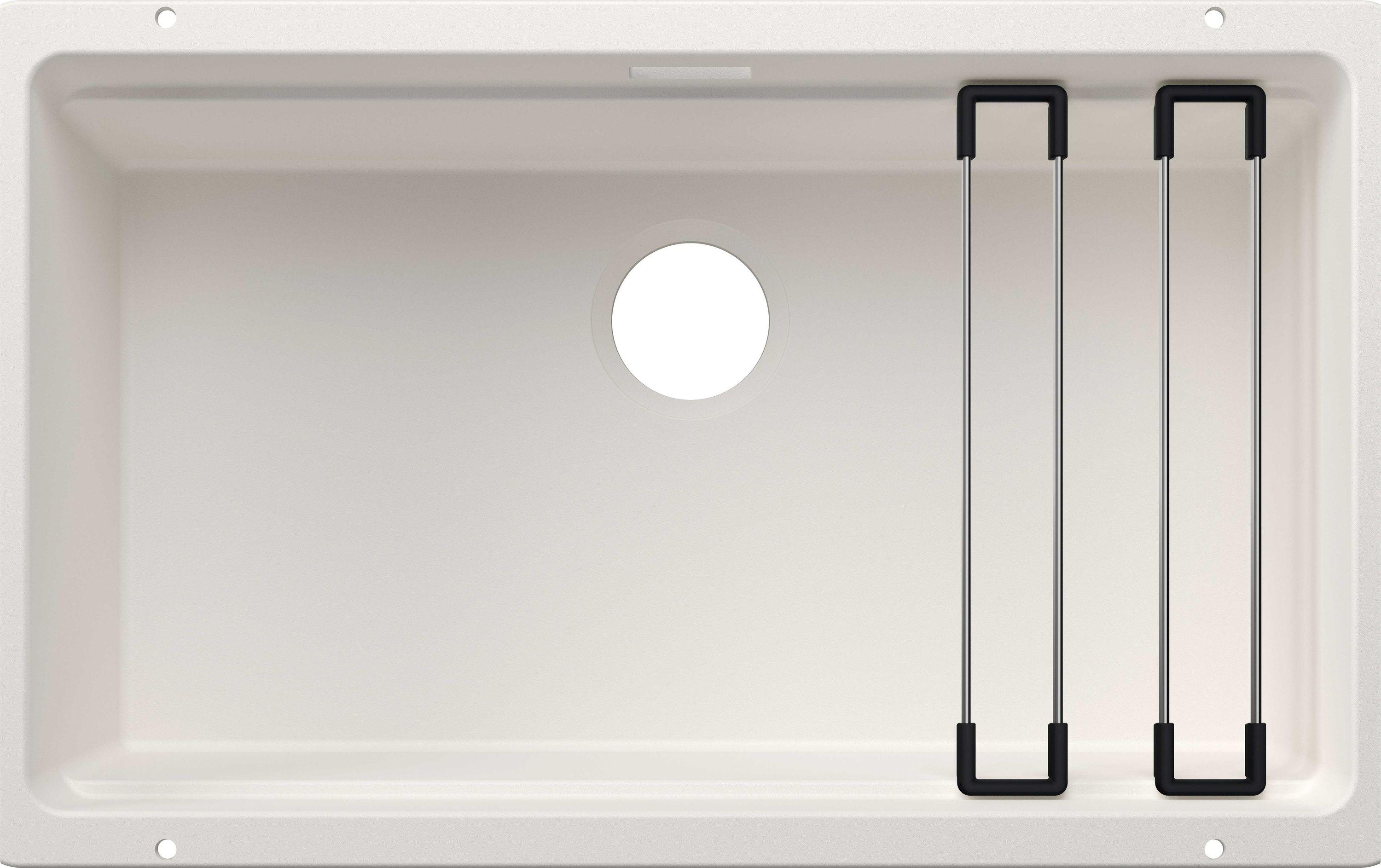 BLANCO ETAGON 700-U für Farbige Komponenten Einbauspüle SILGRANIT weiß ab 80 cm ohne Ablauffernbedienung, mit Zubehör - inkl.