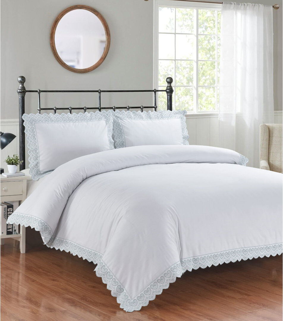 Rapport Home ELISE Cotton Blend Duvet Cover Set with Pillowcases Super King