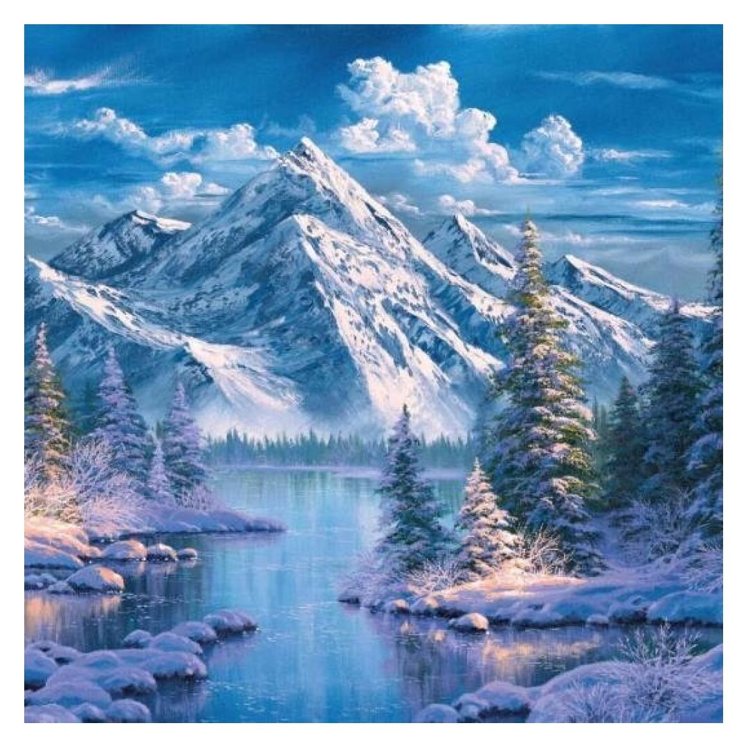 Norimpex Diamond kleiner Fluss im Gebirgstal 30x40cm (2001705)