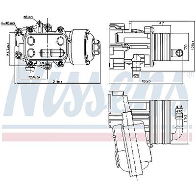 Nissens Ölkühler, Motoröl [Hersteller-Nr. 91315] für Audi