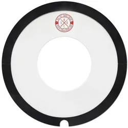 Big Fat Snare Drum Obertondämpfer 14 Zoll Steves Donut mit Schlagzeugstöcke (Trommel), Drumhead, Schwarz, Weiss