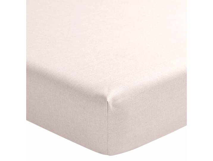 Drap housse en lin rose 180x200