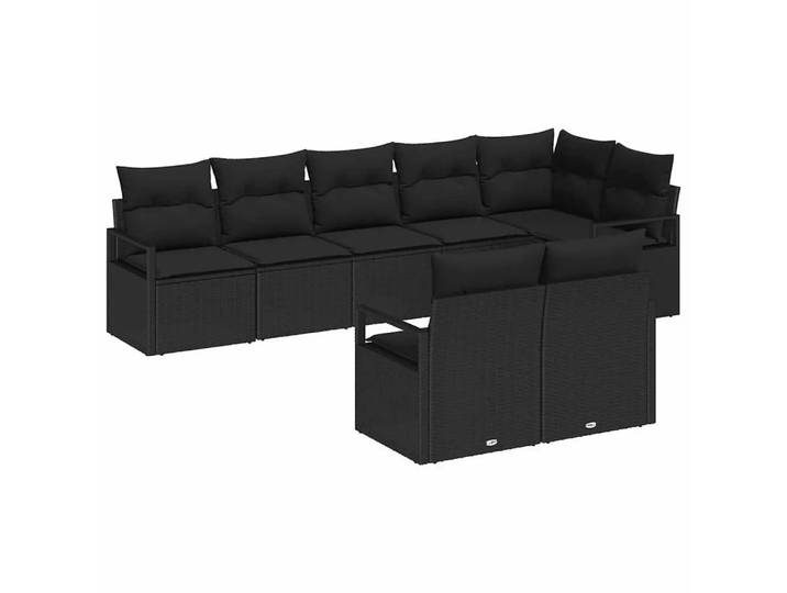VidaXL - Gartenset poly-rattan, One Size, Schwarz