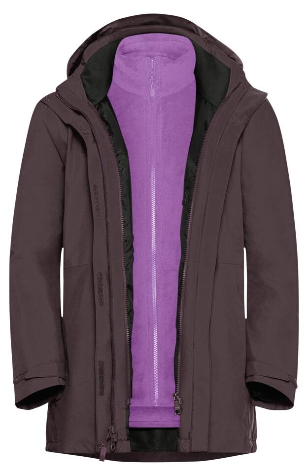 Jack Wolfskin Damen Rotwand 3in1 Jacke sheer plum XXL