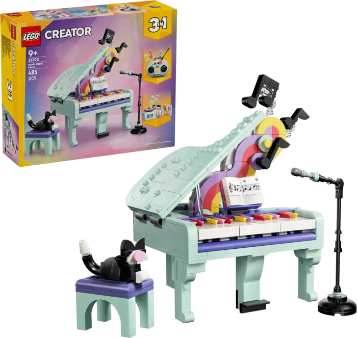 LEGO Creator 3-in-1-Set 31392 Deko-Klavier mit Katze