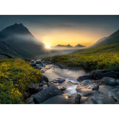 Fototapete PAPERMOON "Photo-Art OLE HENRIK SKJELSTAD, TRÄUMEND", bunt, B:4m L:2,6m, Vlies, Tapeten