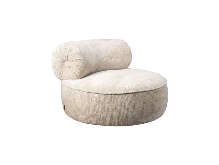 Fauteuil en tissu beige Tilbury