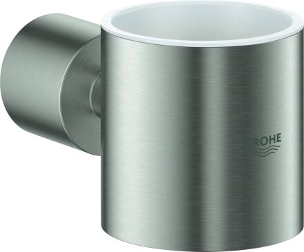 Grohe Atrio Halter 40304DC3 supersteel, pour verre cristal et distributeur de savon