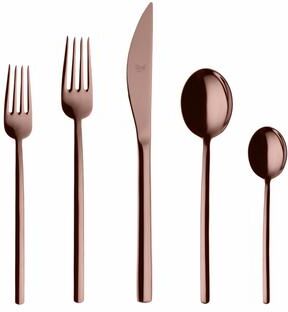 Mepra Due Bronzo 5-piece Stainless Steel w/PVD Titanium Coating Flatware Set