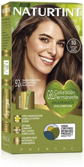 Naturtint Permanentes Haarfarbgel, ammoniakfreie Farbe 5G Hellbraun