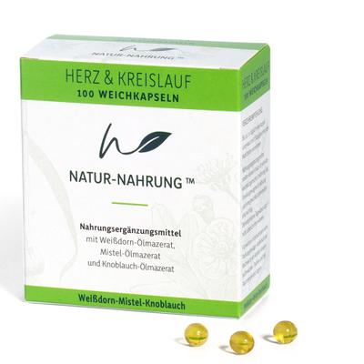 Natur-Nahrung Herz & Kreislauf Weißd.+Mistel+Knobl 100 St Weichkapseln