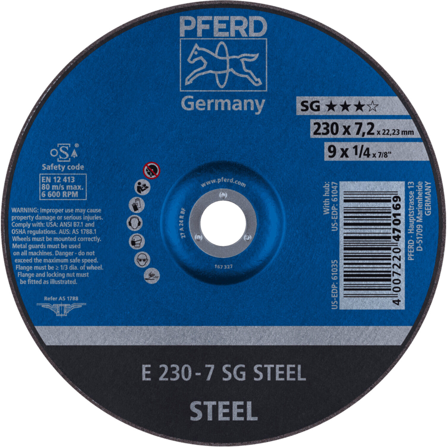 PFERD Schruppscheiben E 230-7 SG STEEL (4007220470169)