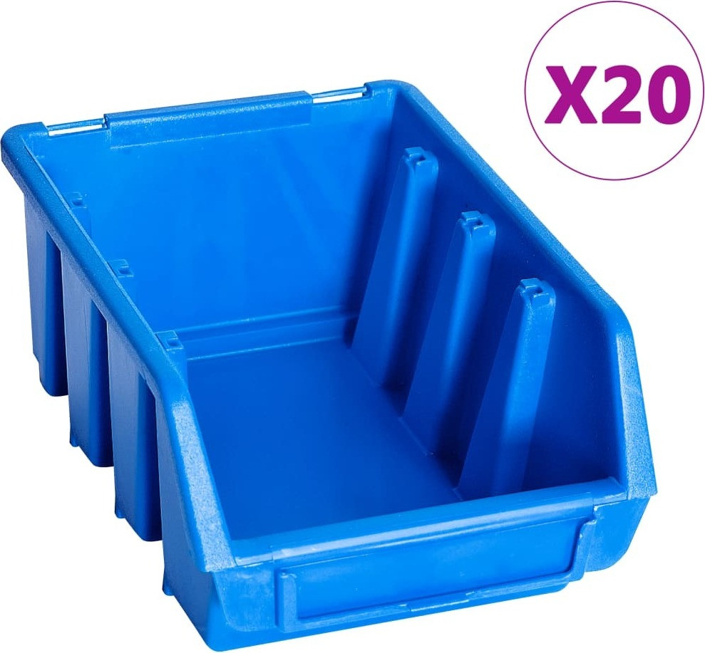 Syfax Stapelbakken 20 stuks blauw kunststof