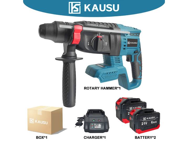Makita-Marteau Électrique Sans Fil 3 en 1, Sans Balais, Outil Multifonctionnel pour Béton en Acier, Batterie 18V