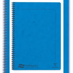Clairefontaine 10x Europa Notemaker, Doppelspiralheft A4, 60 Blatt liniert abtrennbar - Blau 4865Z