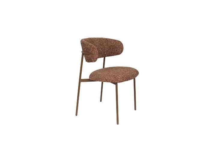 Chaise en tissu rouge Claes