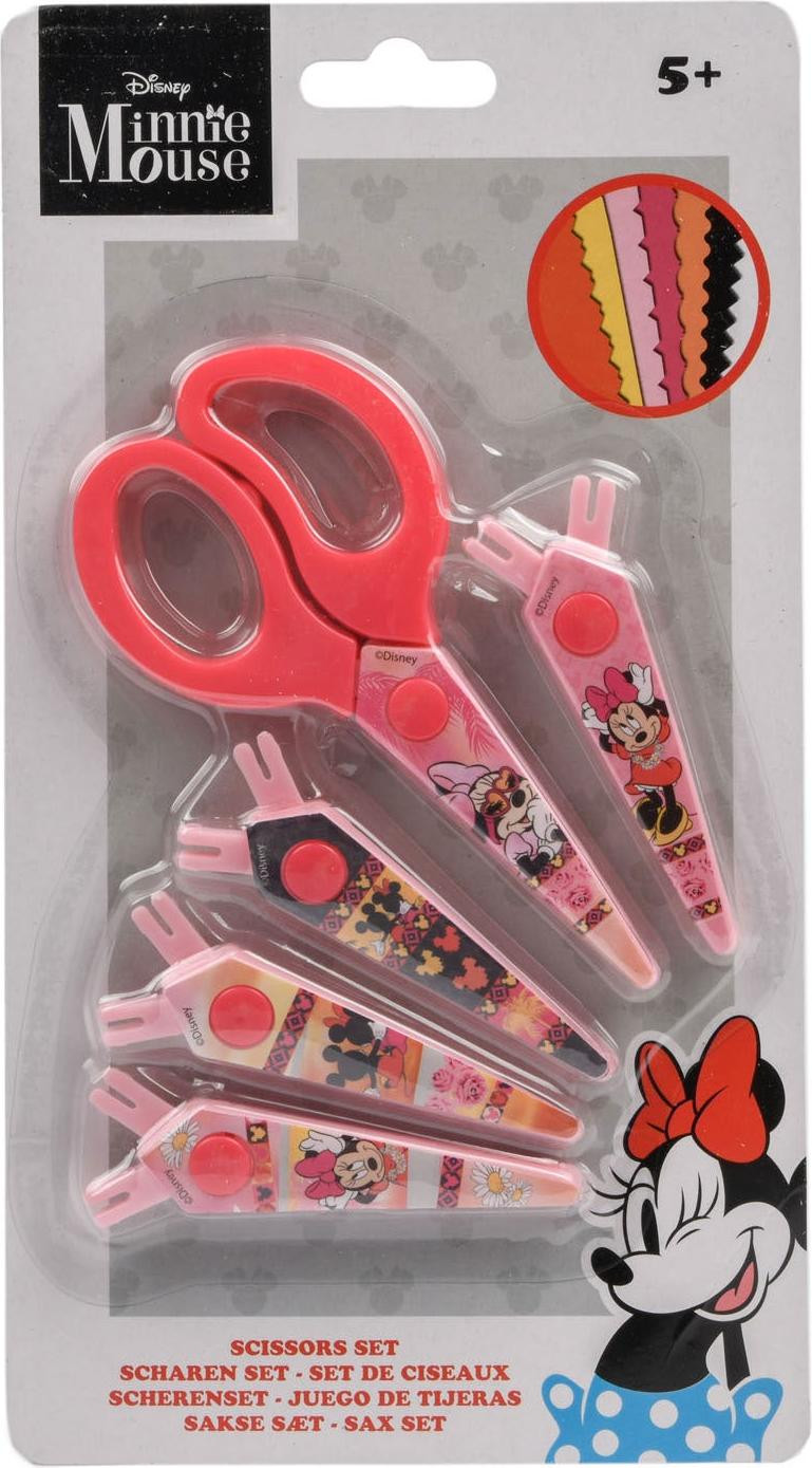 Canenco Schaar met Minnie Mouse-motief en 5 compartimenten voor kartonnen stroken
