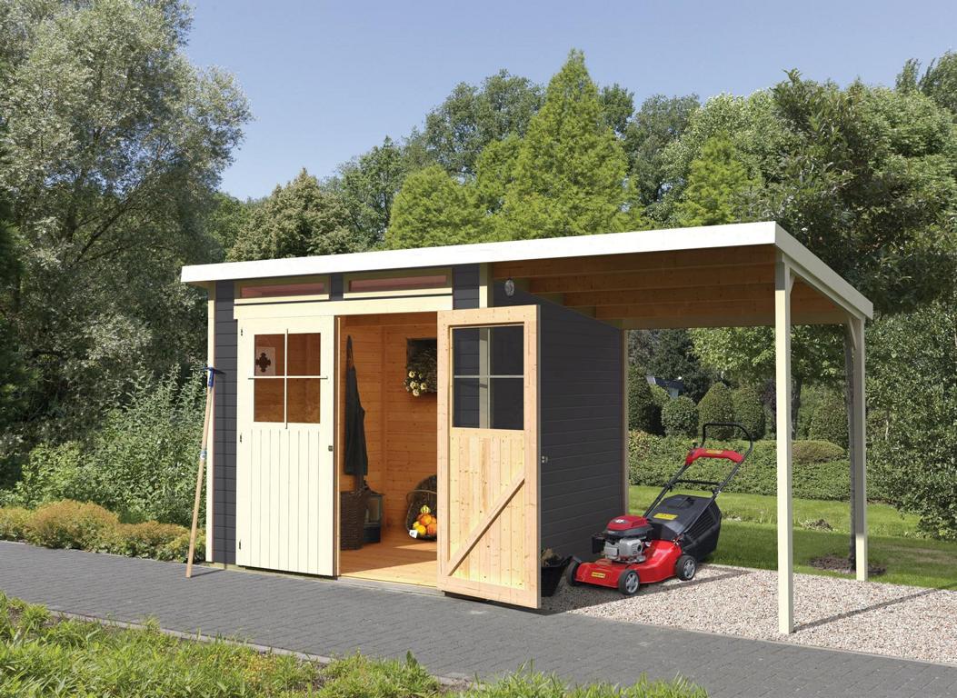 KARIBUHOLZT SH Glücksburg 4 im Set mit AD,grau 242x217x220 08439499