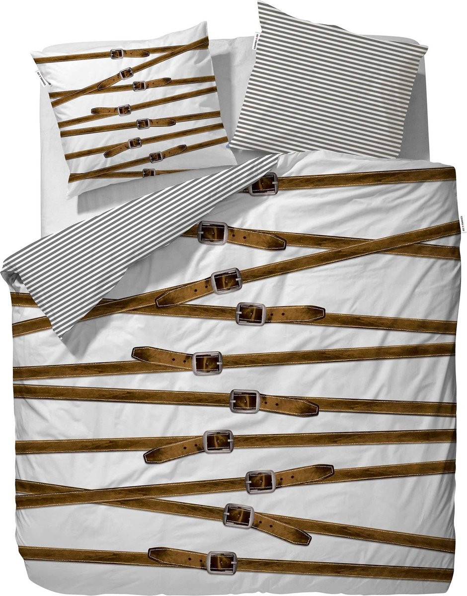 Covers & Co Buckle Up! Dekbedovertrek Eenpersoons Wit 140x200 cm