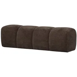 Bank Mojo aus Flachcord, modern gepolstert, Braun, 160 cm, bequem für 2–3 Personen