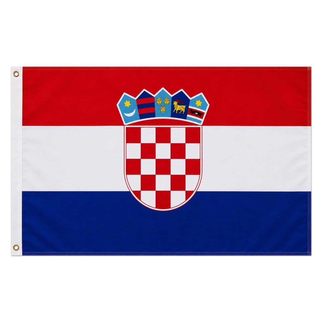 trends4cents Flagge Kroatien 90 x 150 cm Fahne mit 2 Ösen 100g/m² Stoffgewicht Hissflagge für Mast (90 x 150 cm) (32205769)