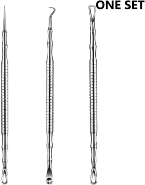 Inspire Picks Stainless Steel Blackhead Remover & Milia Extractor Tool Precision Pore Cleaning Kit one Set