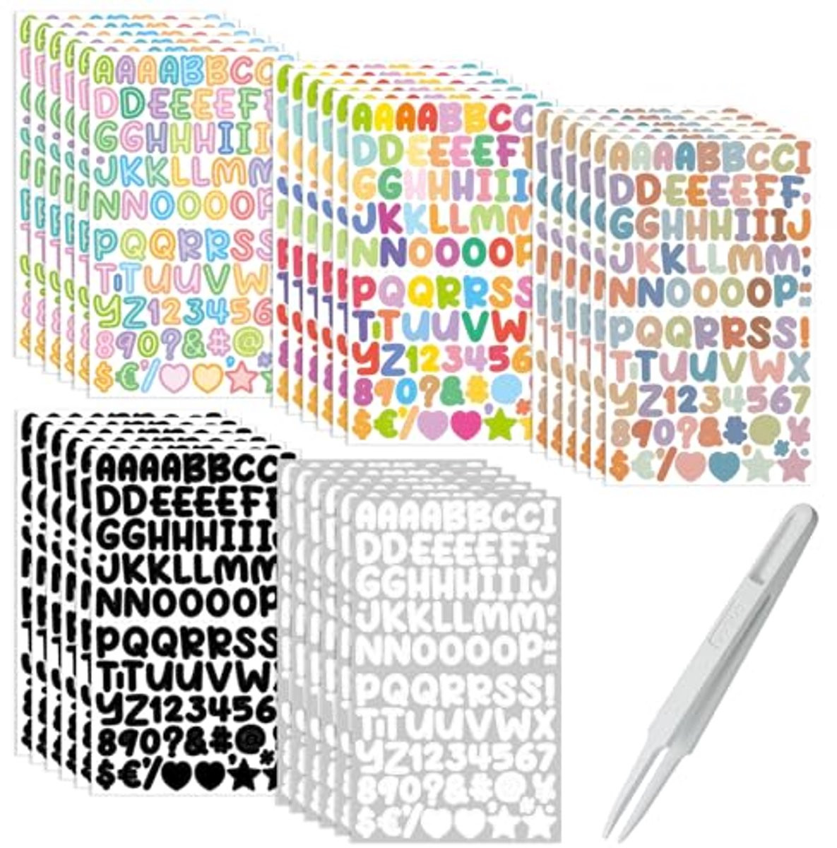 Zelfklevende Vinyl Letterstickers DIY Sticker Set voor Scrapbooking en Kunstprojecten