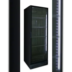 KLIMAITALIA Statischer Getränkekühlschrank mit Umrührer und analogem Thermometer. Temperatur 0°C/+10°C.  Modell CL372VBLACK