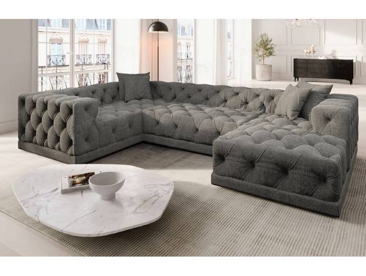 Wohnlandschaft Palma U-Form aus Stoff